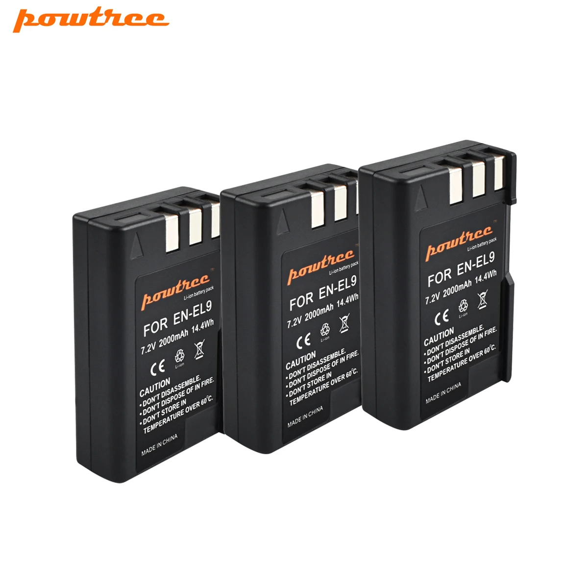 3Pack 7.2V 2000mAh EL 9a EL 9E EN-EL9 EN-EL9a EN-EL9E Battery Pack for Nikon D3000, D40, D40x, D5000, D60 Digital SLR Camera L20
3Pack 7.2V 2000mAh EL 9a EL 9E EN-EL9 EN-EL9a EN-EL9E Battery Pack for Nikon D3000, D40, D40x, D5000, D60 Digital SLR Camera L20