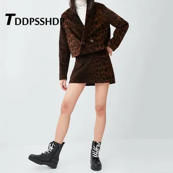 Velvet Leopard Printing Suit Style Women Coat Brown Color 2019 Lapel OL Lady High Street Spring Femal Jacket
Velvet Leopard Printing Suit Style Women Coat Brown Color 2019 Lapel OL Lady High Street Spring Femal Jacket