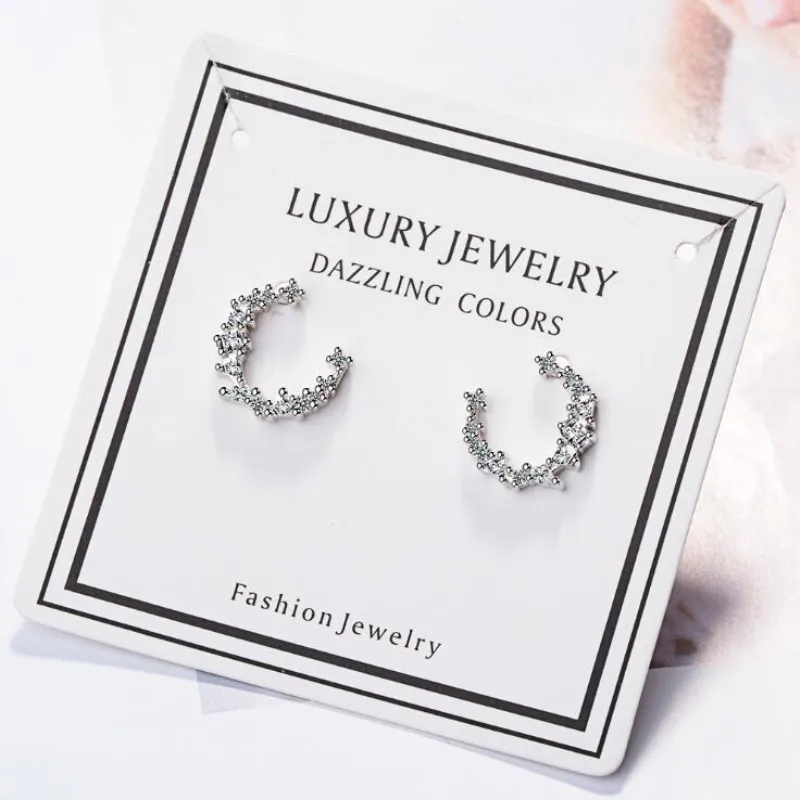 Personality Female Temperament Crescent Bright Fashion 925 Sterling Silver Jewelry Wild Moon Crystal Heart Stud Earrings SE485
Personality Female Temperament Crescent Bright Fashion 925 Sterling Silver Jewelry Wild Moon Crystal Heart Stud Earrings SE485