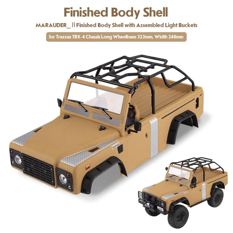 New RC Car Clear Body Shell Kit w/ Light Buckets for 323mm Wheelbase Traxxas TRX-4 Chassis RC Crawler Off-road
New RC Car Clear Body Shell Kit w/ Light Buckets for 323mm Wheelbase Traxxas TRX-4 Chassis RC Crawler Off-road