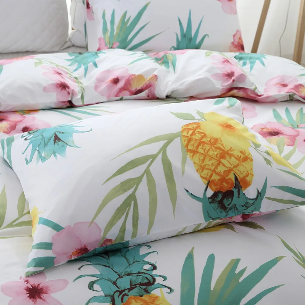 Tropical-Fruit-Pineapple-Printing-Duvet-Cover-with-Pillowcases-Floral-Pattern-Luxury-Bedding-Set-Twin-Queen-King-Size-Bed-Linen-2