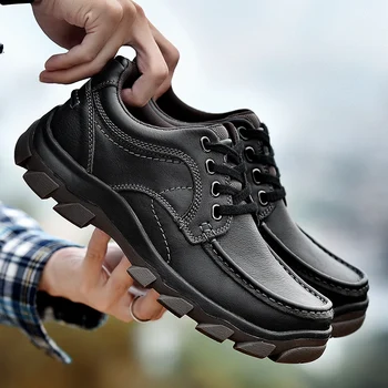 Golden Sapling Genuine Leather Mens Hiking Shoes Breathable Sneakers Men Rubber Tactical Shoes Top Men's Trekking Outdoor Boots
Golden Sapling Genuine Leather Mens Hiking Shoes Breathable Sneakers Men Rubber Tactical Shoes Top Men's Trekking Outdoor Boots