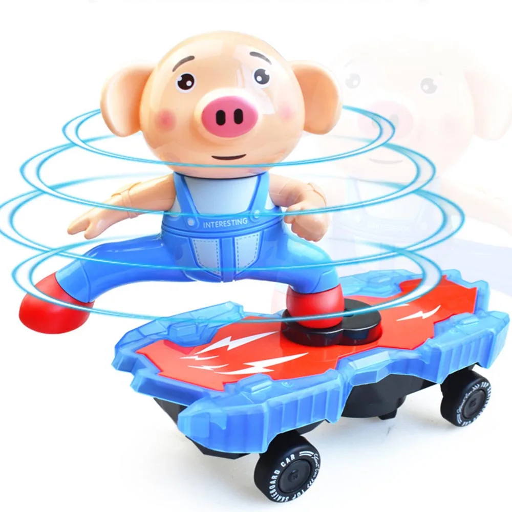 Electric Cartoon Animal Pig Stunt Scooter Universal Rotating Tumble Music led Light Children's Cartoon Toys
Electric Cartoon Animal Pig Stunt Scooter Universal Rotating Tumble Music led Light Children's Cartoon Toys