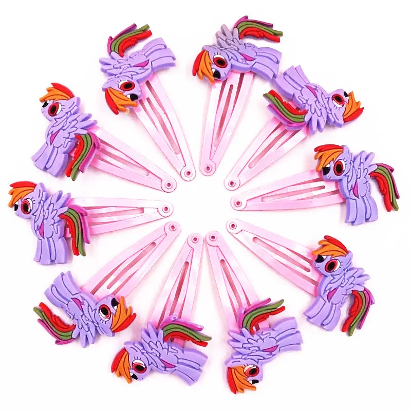 10PCS My little Baoli Poni Horse lovely Hair Clips Hairpins Barrette Girls Accessories Cartoon MV Party birthday gifts | Аксессуары для