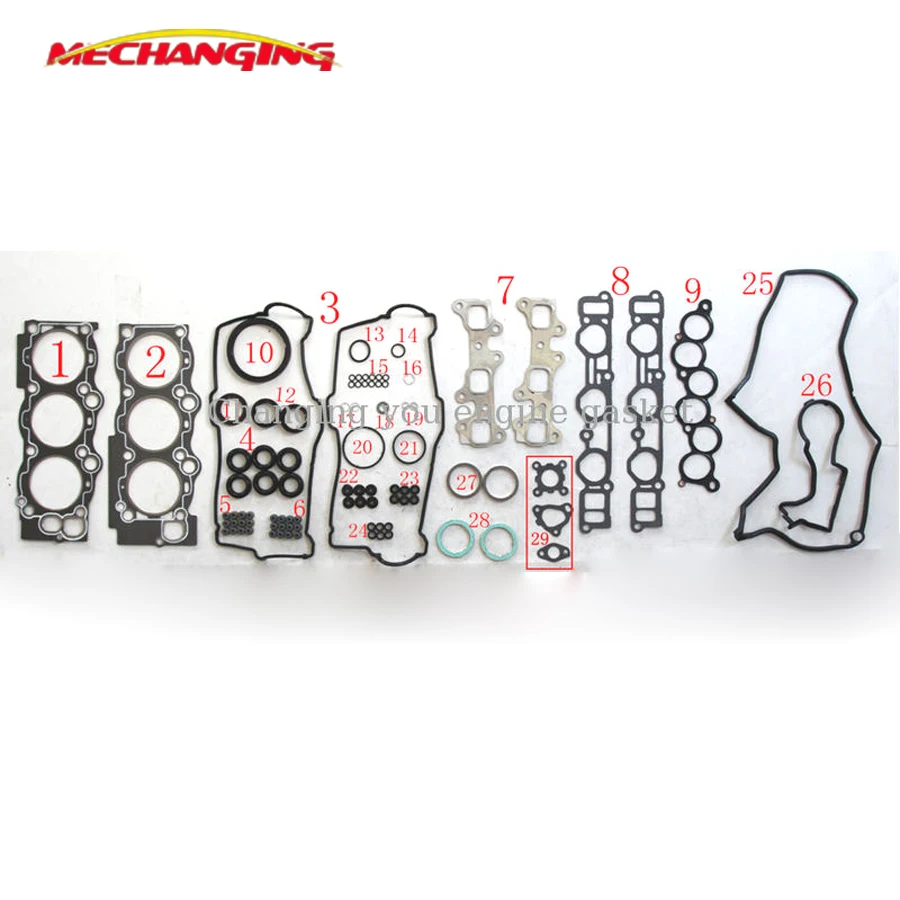 For TOYOTA CAMRY SCEPTER WINDOM 3.0L Engine Gasket 3VZFE 3VZ Engine Parts High Quality Car Accessories OEM 04111-62050
For TOYOTA CAMRY SCEPTER WINDOM 3.0L Engine Gasket 3VZFE 3VZ Engine Parts High Quality Car Accessories OEM 04111-62050