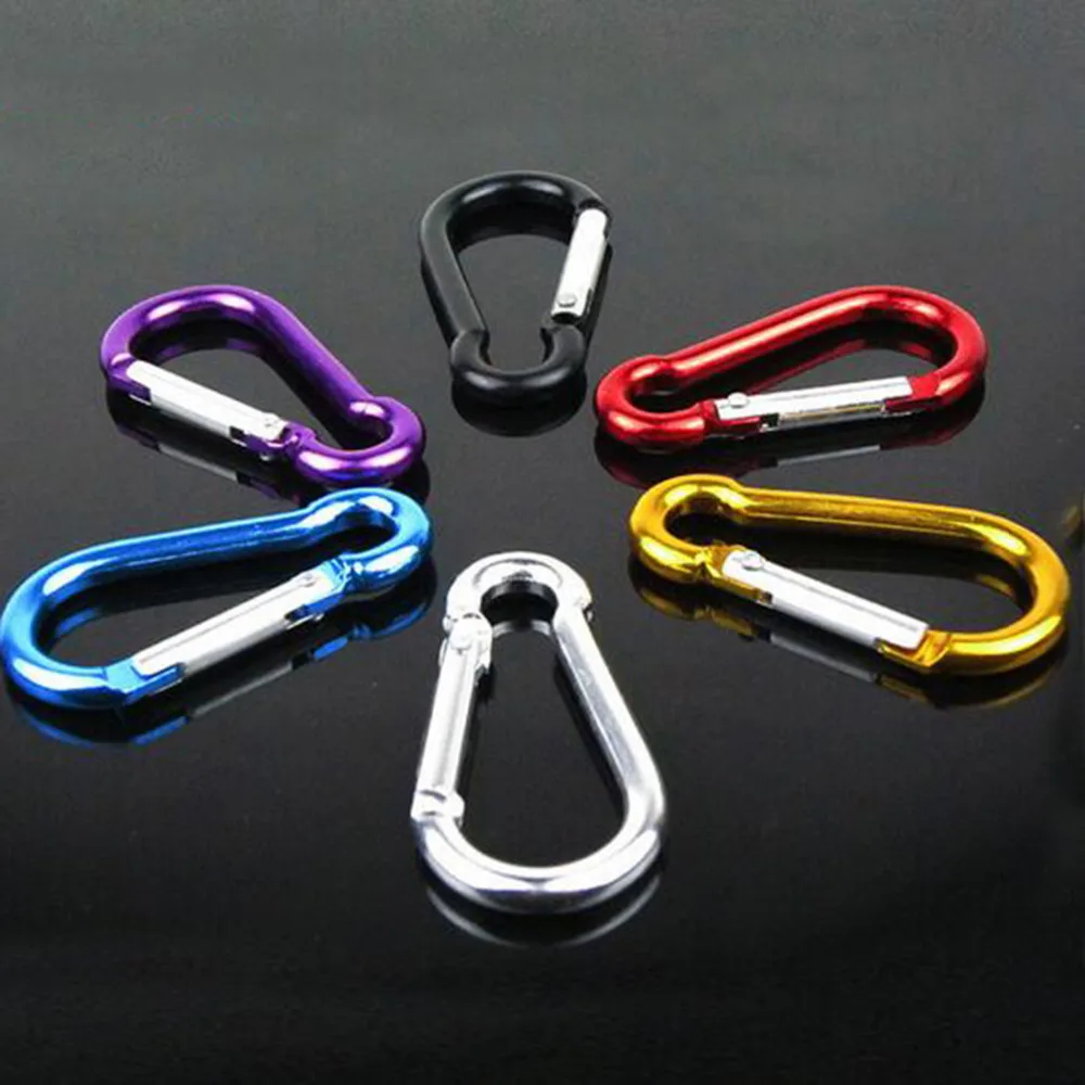 10 Pcs/Lot Camping Equipment Aluminum Alloy D Carabiner Spring Snap Clip Hooks Climbing tools Convenient to use
10 Pcs/Lot Camping Equipment Aluminum Alloy D Carabiner Spring Snap Clip Hooks Climbing tools Convenient to use