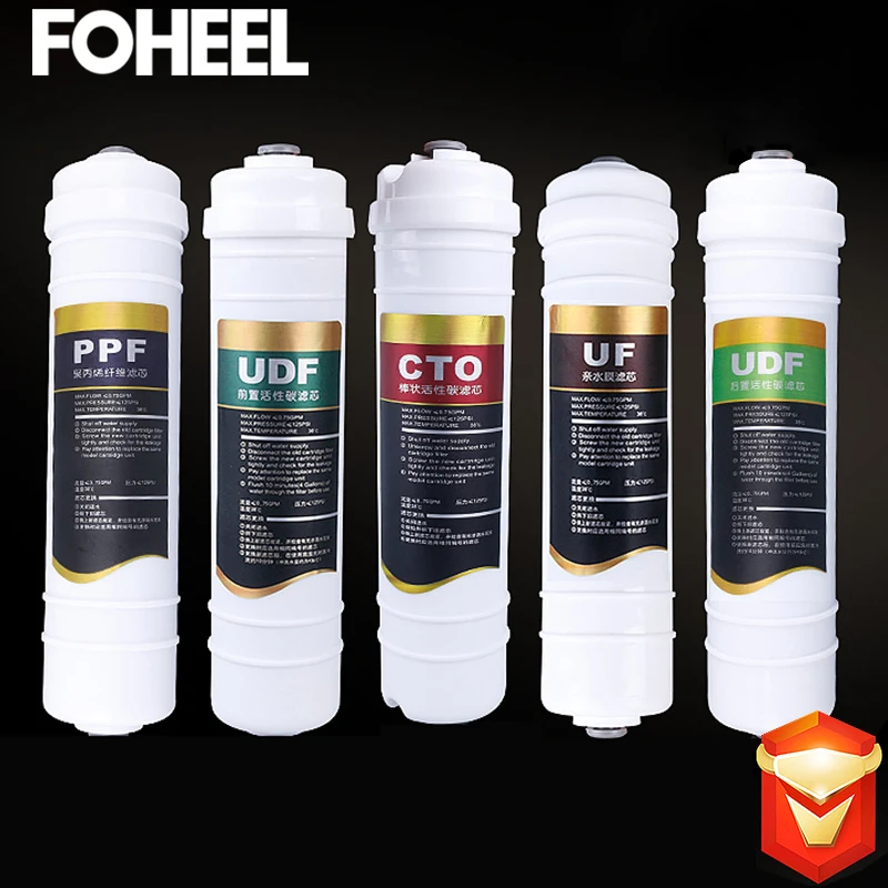 FOHEEL Water Filter Set PPF UDF CTO UF UDF Filter For Kitchen 5 Stage Water Filter Purifier Treatment Reverse Osmosis System
FOHEEL Water Filter Set PPF UDF CTO UF UDF Filter For Kitchen 5 Stage Water Filter Purifier Treatment Reverse Osmosis System