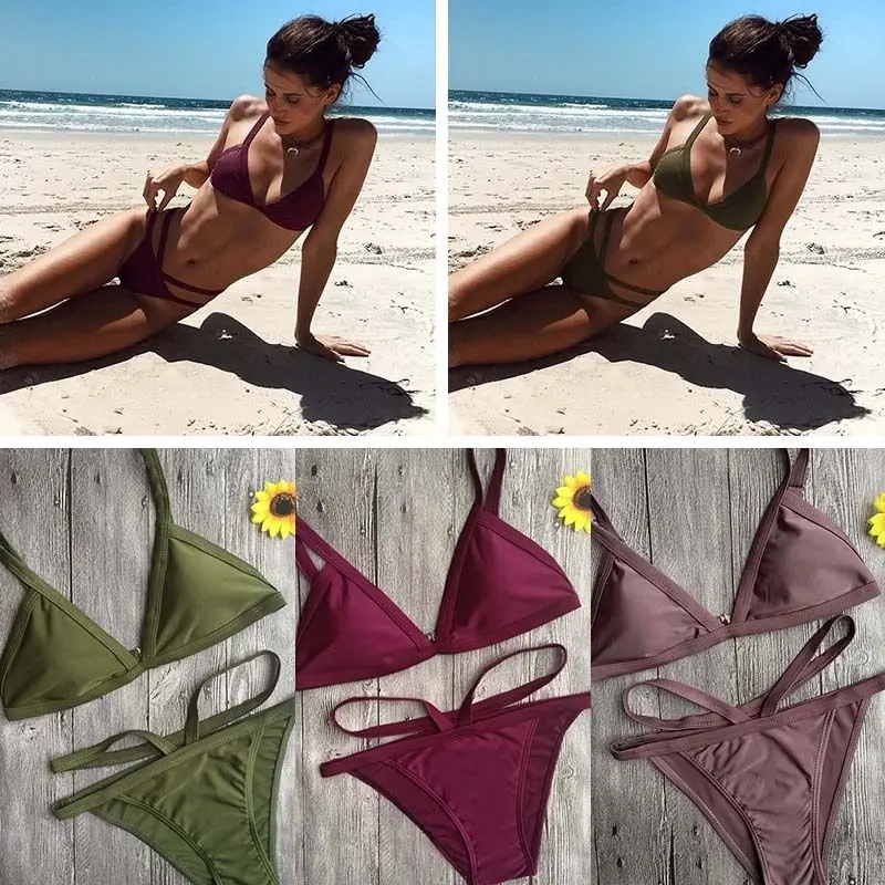 Hot 2017 Brand New Sexy Women Bikini Set Swimwear Bandage Monokini Push Up Padded solid Swimsuit Bathing Beachwear
Hot 2017 Brand New Sexy Women Bikini Set Swimwear Bandage Monokini Push Up Padded solid Swimsuit Bathing Beachwear