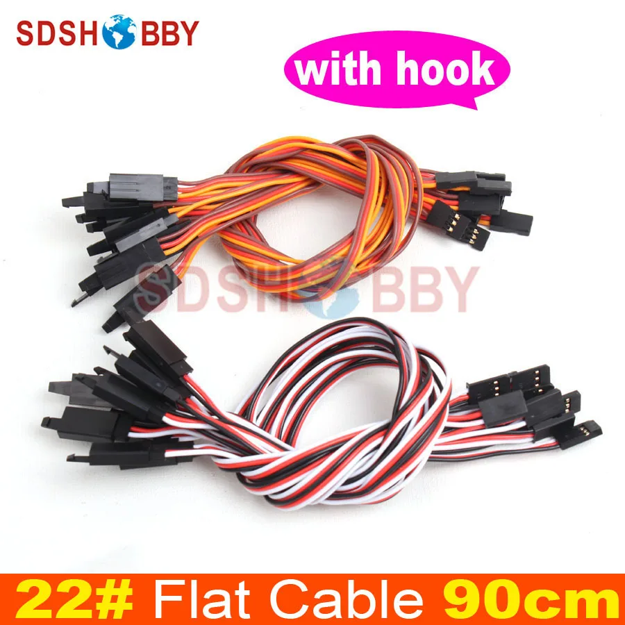 10pcs* 22# 22AWG Futaba JR Flat Extension Cable/ Flat Extension Lead 90cm with Hook
10pcs* 22# 22AWG Futaba JR Flat Extension Cable/ Flat Extension Lead 90cm with Hook