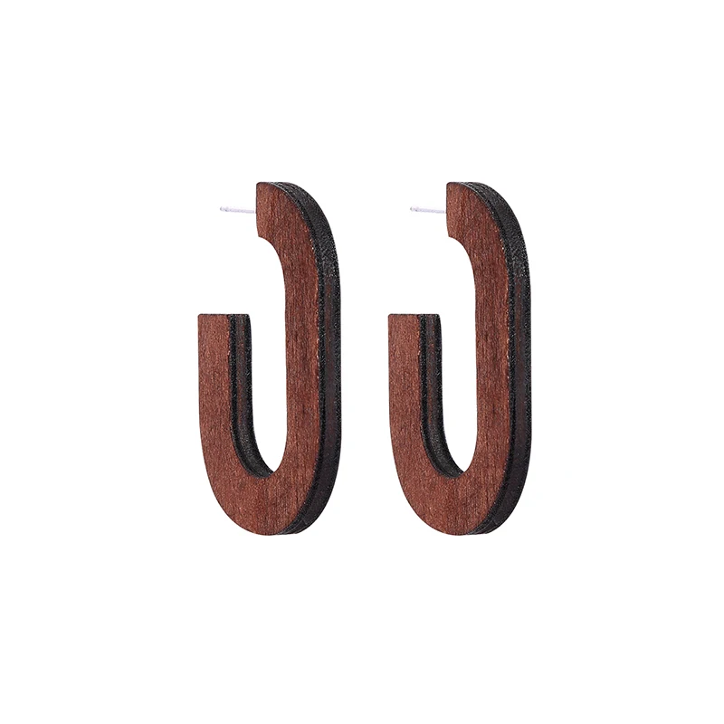 BALANBIU Two Types Classic Geometric Wood Stud Earrings For Women Party Gifts 2019 Newest Ear Pin Fashion Jewelry Accessories | Украшения и