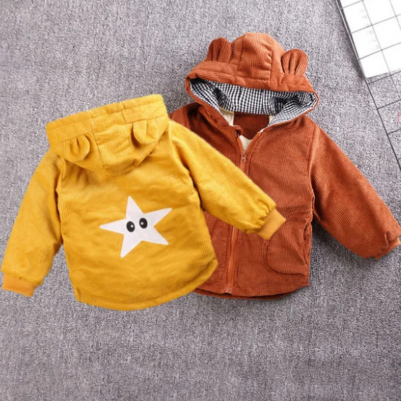 Solid Color Plus Velvet Kids Winter Jacket for Girls Fashion Cute Baby Boy Clothes Pentagram Embroidery Winter Jacket for a Boy
Solid Color Plus Velvet Kids Winter Jacket for Girls Fashion Cute Baby Boy Clothes Pentagram Embroidery Winter Jacket for a Boy