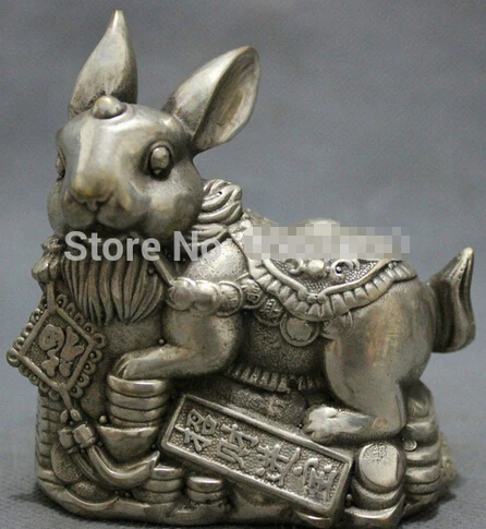 0 Lucky Chinese Silver Year Zodiac JiXiang Wealth Fu Rabbit On YuanBao Coin Statue
0 Lucky Chinese Silver Year Zodiac JiXiang Wealth Fu Rabbit On YuanBao Coin Statue
