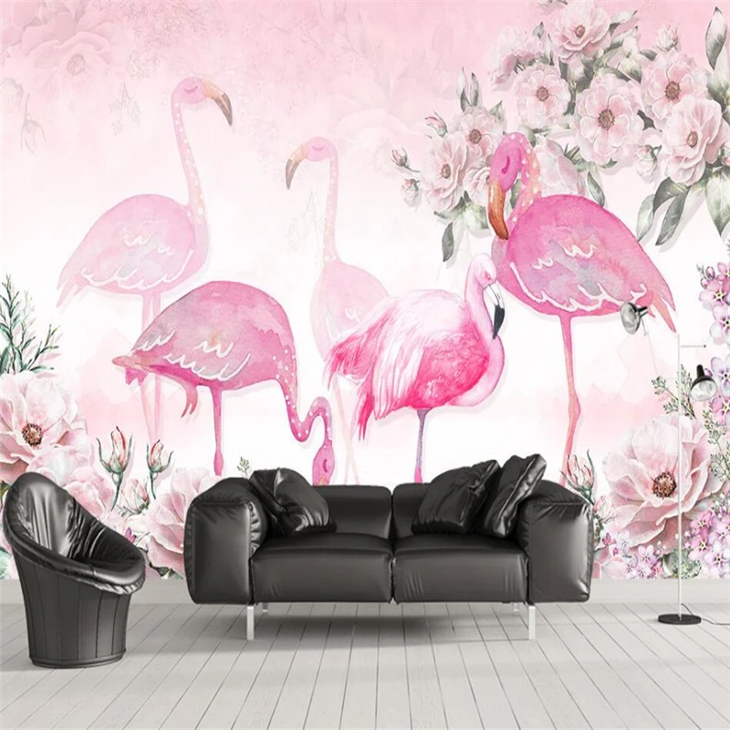 beibehang Modern minimalist hand-painted romantic rose flamingo wall custom large mural wallpaper papel de parede para quarto
beibehang Modern minimalist hand-painted romantic rose flamingo wall custom large mural wallpaper papel de parede para quarto