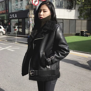 Winter Women's Turn-down Collar Leather Jacket 2020 New Casual Warm Long Sleeve Solid Color Women's Leather Jacket NUW256
Winter Women's Turn-down Collar Leather Jacket 2020 New Casual Warm Long Sleeve Solid Color Women's Leather Jacket NUW256