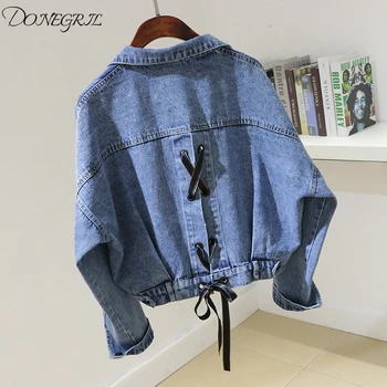 Bandage denim jacket female 2020 spring and autumn new Korean version of the loose temperament high waist short jacket
Bandage denim jacket female 2020 spring and autumn new Korean version of the loose temperament high waist short jacket