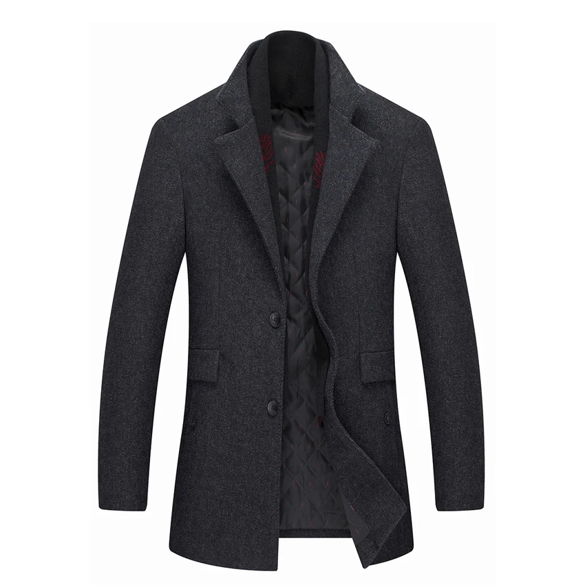 Winter Men's Trench Coat Casual Fashion Long Slim Fit Overcoat Male Zipper Wool Jacket Mens Brand Clothing DA088
Winter Men's Trench Coat Casual Fashion Long Slim Fit Overcoat Male Zipper Wool Jacket Mens Brand Clothing DA088
