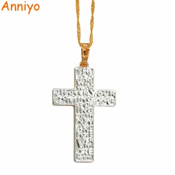 Anniyo Two Tone Cross Pendant Necklaces for Women Religious Classic Design Crosses Jewelry New #043204
Anniyo Two Tone Cross Pendant Necklaces for Women Religious Classic Design Crosses Jewelry New #043204