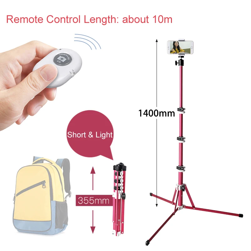 HPUSN Handheld & mini Tripod 3in1 Self-portrait Monopod Extendable Phone Selfie Stick & Bluetooth Remote Shutter for Smartphone
HPUSN Handheld & mini Tripod 3in1 Self-portrait Monopod Extendable Phone Selfie Stick & Bluetooth Remote Shutter for Smartphone
