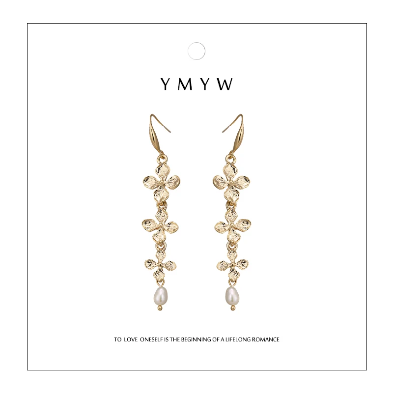 YMYW Fashion Elegant Flower Long Dangle Earrings Zinc Alloy Freshwater Pearl Charm Earings for Women 2019 Bijoux S925 Silver Pin
YMYW Fashion Elegant Flower Long Dangle Earrings Zinc Alloy Freshwater Pearl Charm Earings for Women 2019 Bijoux S925 Silver Pin