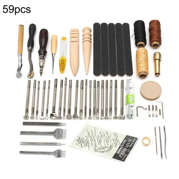 59PCS Leather Craft Tool Leather Sewing Tools Kit Stitching Carving Working Sewing Saddle Groover leather craft tools set
59PCS Leather Craft Tool Leather Sewing Tools Kit Stitching Carving Working Sewing Saddle Groover leather craft tools set