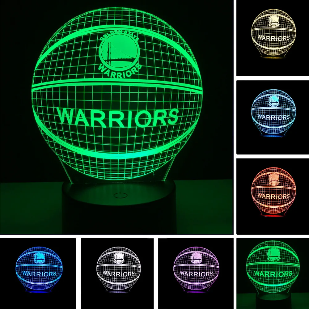Basketball Warriors NBA Logo Golden State LED 3D Night Light 7 Colors Changing Table Desk Lampe Lamp Bedroom Sports Fans Decor
Basketball Warriors NBA Logo Golden State LED 3D Night Light 7 Colors Changing Table Desk Lampe Lamp Bedroom Sports Fans Decor