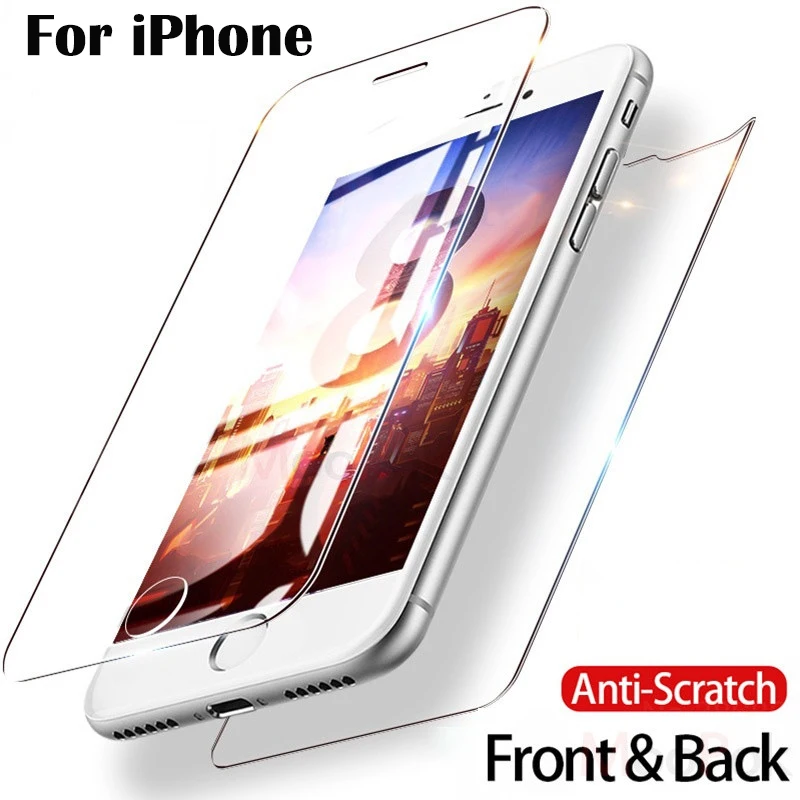 Screen Protector Front Back Protective Film Tempered Glass for Apple iPhone 7 8 6 plus 5 5s se xs max xr x Screenprotector Verre
Screen Protector Front Back Protective Film Tempered Glass for Apple iPhone 7 8 6 plus 5 5s se xs max xr x Screenprotector Verre