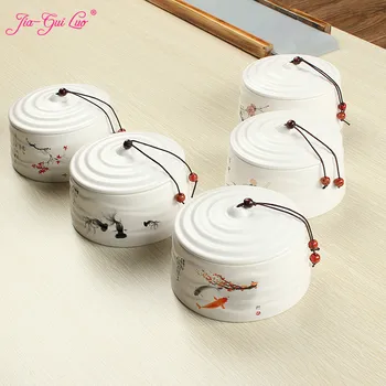 JIA-GUI LUO Ceramic tea box Dried fruit storage cans Sealed bottle Tea Accessories Pu'er tea storage box ceramic jar D098
JIA-GUI LUO Ceramic tea box Dried fruit storage cans Sealed bottle Tea Accessories Pu'er tea storage box ceramic jar D098