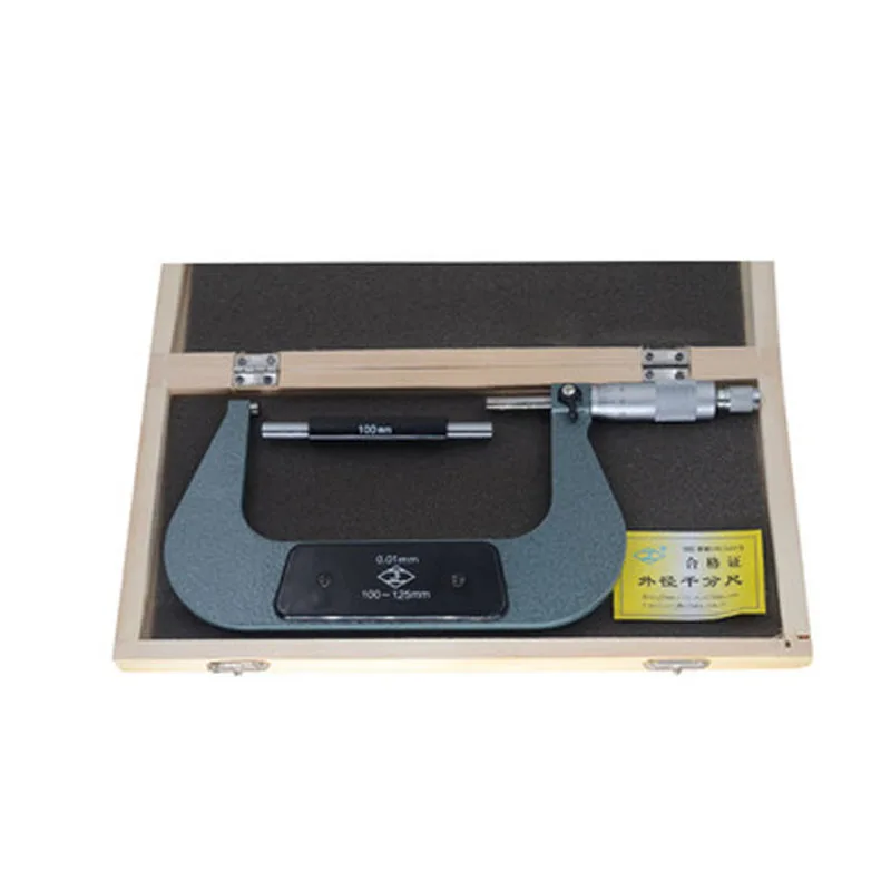 High Quality 100-125mm Outside Micrometer Screw Gauge Metric Outernal Micrometers Carbide Measuring Tools
High Quality 100-125mm Outside Micrometer Screw Gauge Metric Outernal Micrometers Carbide Measuring Tools