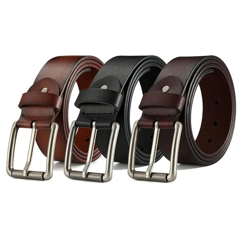 EL BARCO New Cowhide Leather Men Belt High Quality Luxury Designer Black Male Belts Brown Coffee Pin Buckle Waist Strap Size 125
EL BARCO New Cowhide Leather Men Belt High Quality Luxury Designer Black Male Belts Brown Coffee Pin Buckle Waist Strap Size 125
