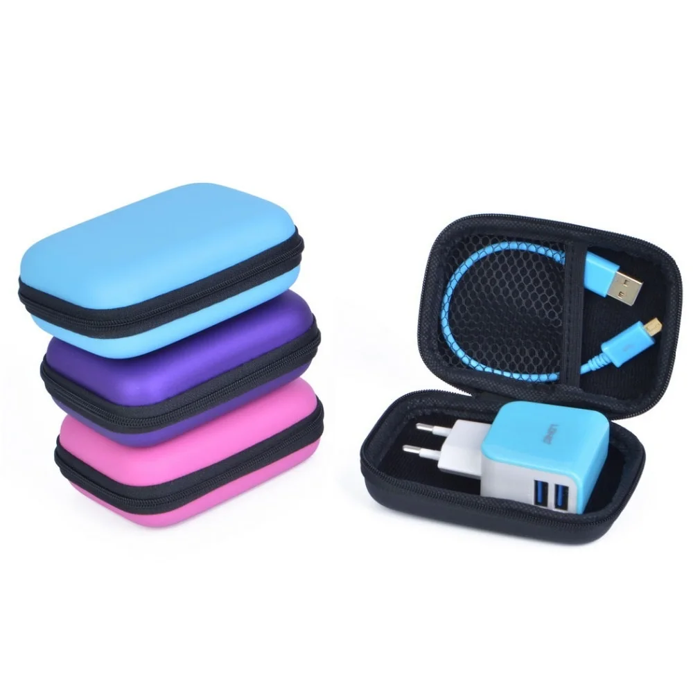 

Hard Shockproof Portable EVA Storage Bags for Cellphone USB Chargers Data Cables External Battery Carrying Bags