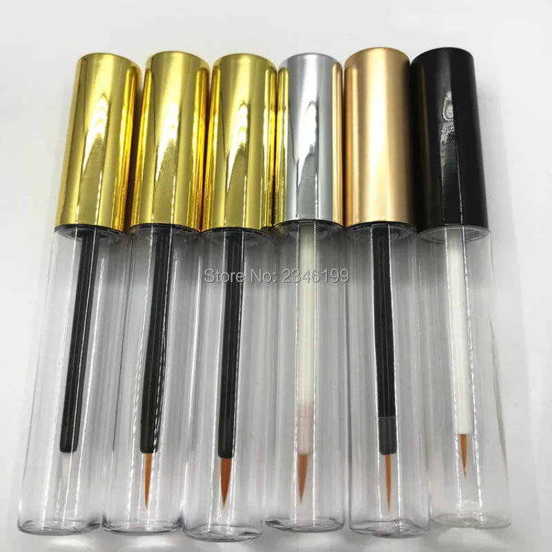 Empty Eyeliner Tube 10ml Plastic Liquid Eye-line Cosmetic Conatainer Golden Eyeliner Tube Empty Silever Eyeliner Cosmetic