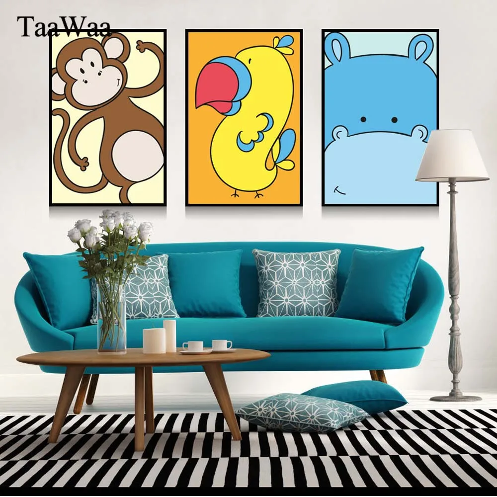 TaaWaa Cute Cartoon Monkey Seahorse Rooster Canvas Wall Art Painting Nordic Posters And Prints Pictures for Kids Room Home Decor
TaaWaa Cute Cartoon Monkey Seahorse Rooster Canvas Wall Art Painting Nordic Posters And Prints Pictures for Kids Room Home Decor