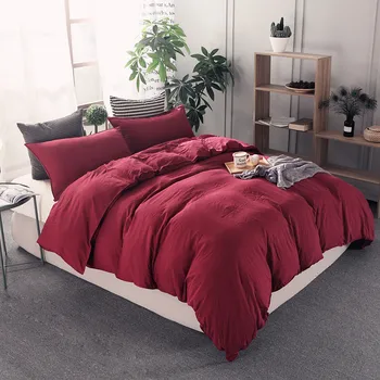 Fashion Brief Style Pure Color Bedding Set King Queen Full Size Luxury Cotton Bedding Sets Duvet Cover Pillowcases Red Gray Blue
Fashion Brief Style Pure Color Bedding Set King Queen Full Size Luxury Cotton Bedding Sets Duvet Cover Pillowcases Red Gray Blue