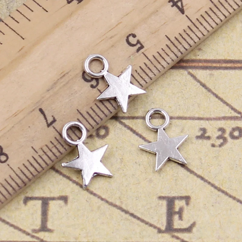 30pcs/lot Charms star 11x8mm Antique Silver Pendants Making DIY Handmade Tibetan Silver Finding Jewelry for Bracelet
30pcs/lot Charms star 11x8mm Antique Silver Pendants Making DIY Handmade Tibetan Silver Finding Jewelry for Bracelet