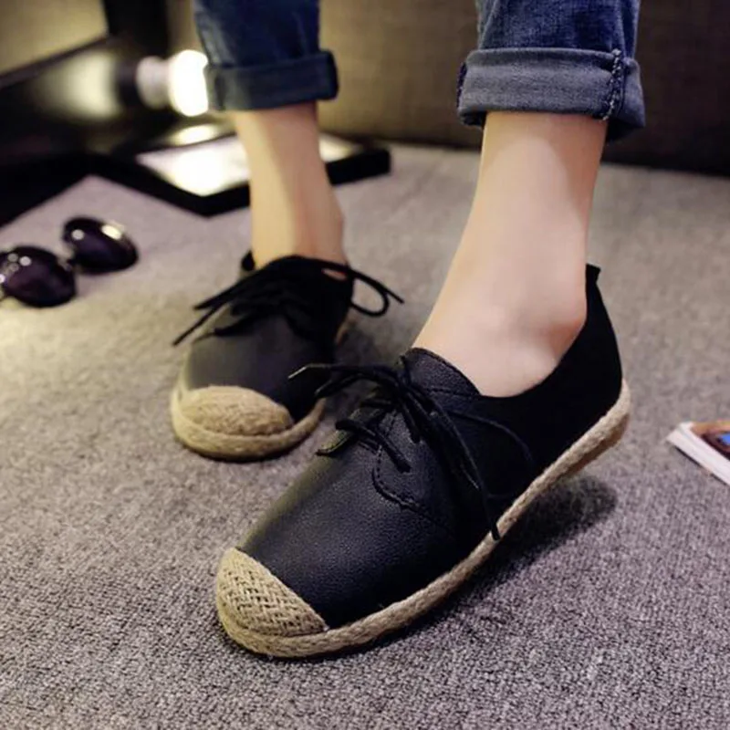 Spring Women Fashion Patchwork Leather Lace-up Shoes,Breathable Non-slip Round Toe Single Shoes Work Outdoors Wear Flats Shoes
Spring Women Fashion Patchwork Leather Lace-up Shoes,Breathable Non-slip Round Toe Single Shoes Work Outdoors Wear Flats Shoes