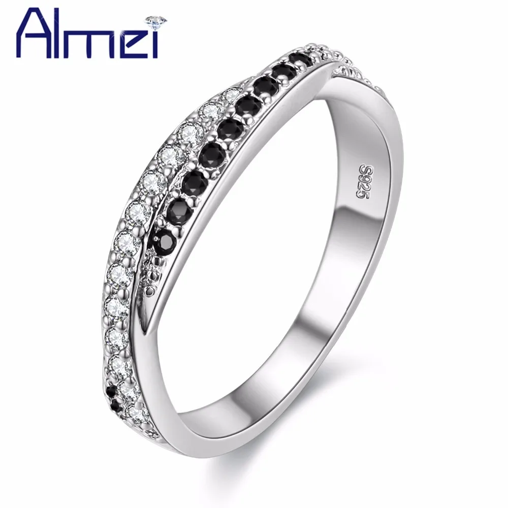 Almei 15% off Black White Crystal Engagement Rings for Women Silver Jewelry Black CZ Zircon Ring Ladies Jewellery 2016 Y022
Almei 15% off Black White Crystal Engagement Rings for Women Silver Jewelry Black CZ Zircon Ring Ladies Jewellery 2016 Y022