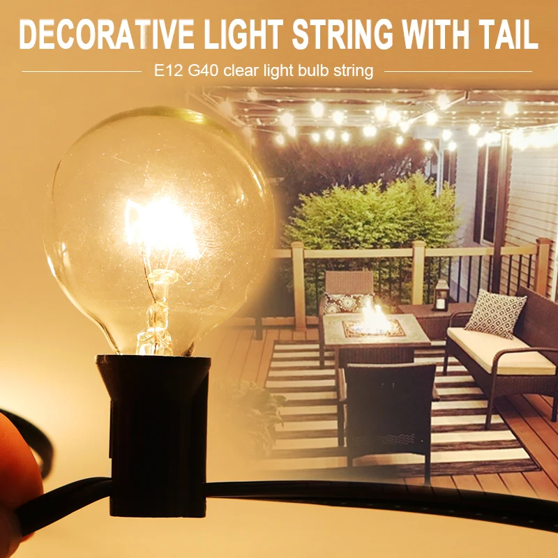 Xmas Decor Fairy Light 25 Bulb E12 G40 Wedding Festival Landscape Lamp Super Bright Yard Outdoor Event Party Garden 7W
Xmas Decor Fairy Light 25 Bulb E12 G40 Wedding Festival Landscape Lamp Super Bright Yard Outdoor Event Party Garden 7W