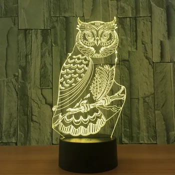 OWL Bird 7 Colors Adjustable USB Creative 3D Night Light Lighting 7 Color Change LED Table Desk Lamp Xmas Gift Dropship
OWL Bird 7 Colors Adjustable USB Creative 3D Night Light Lighting 7 Color Change LED Table Desk Lamp Xmas Gift Dropship
