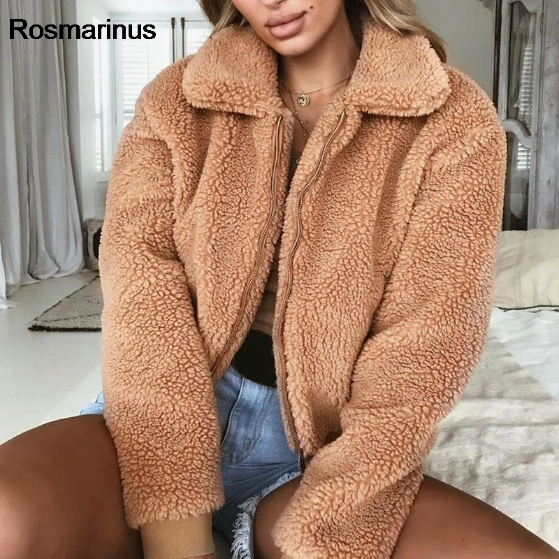 Fleece Jacket Women Autumn Female Wide Lapel Casual Teddy Cropped Bomber Jacket Winter Ladies Fur Coat
Fleece Jacket Women Autumn Female Wide Lapel Casual Teddy Cropped Bomber Jacket Winter Ladies Fur Coat
