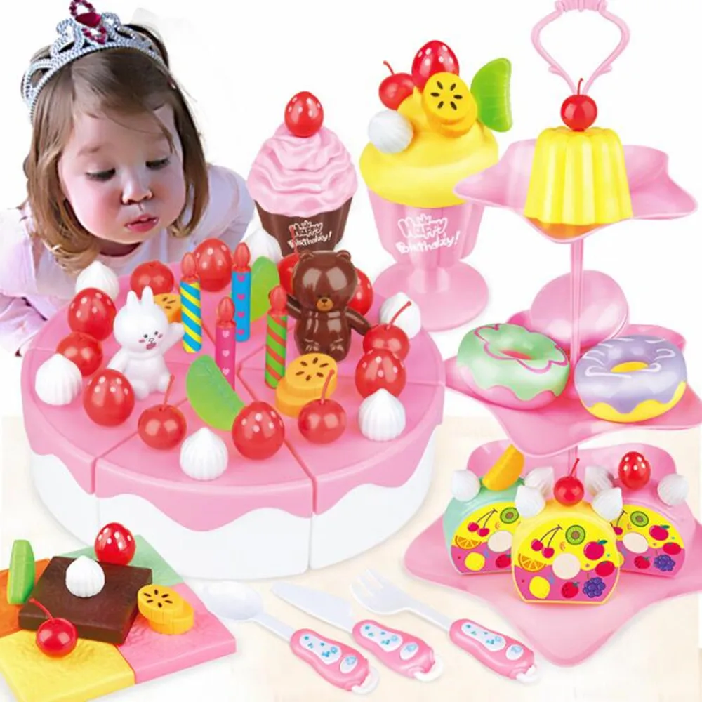 103PCS DIY Cake Toy Kitchen Food Pretend Play Cutting Fruit Birthday Toys Cocina De Juguete Pink Blue For Kid Educational Gift
103PCS DIY Cake Toy Kitchen Food Pretend Play Cutting Fruit Birthday Toys Cocina De Juguete Pink Blue For Kid Educational Gift
