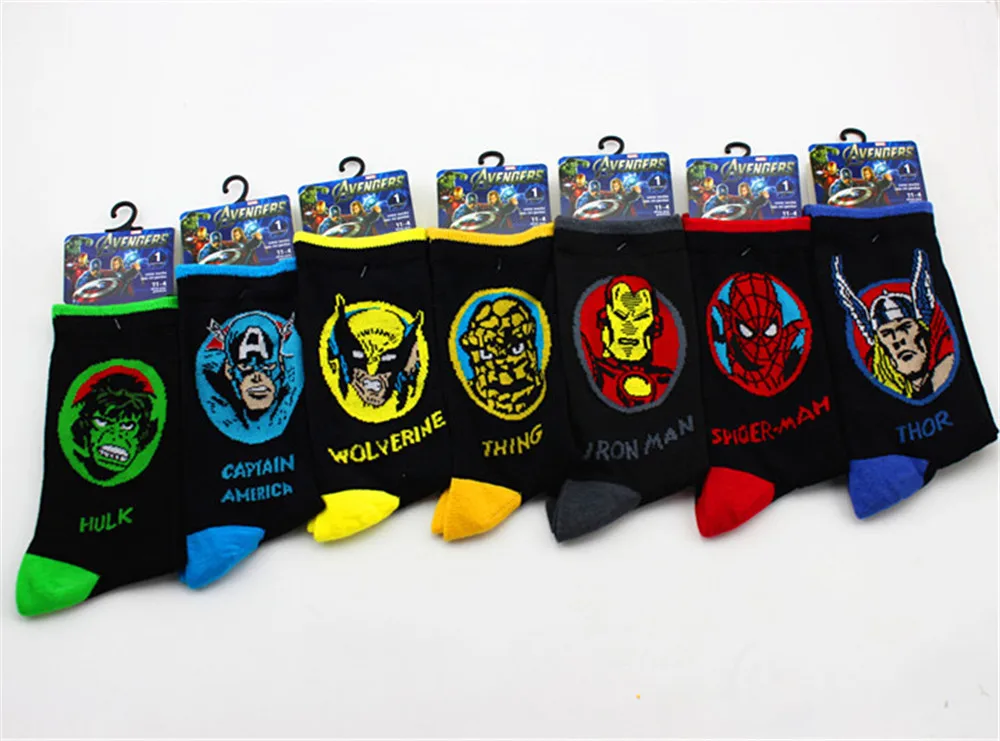 Avengers: Endgame cartoon socks Iron Man Captain Marvel Raytheon Fashion cosplay props sock novelty Funny Casual men sock
Avengers: Endgame cartoon socks Iron Man Captain Marvel Raytheon Fashion cosplay props sock novelty Funny Casual men sock