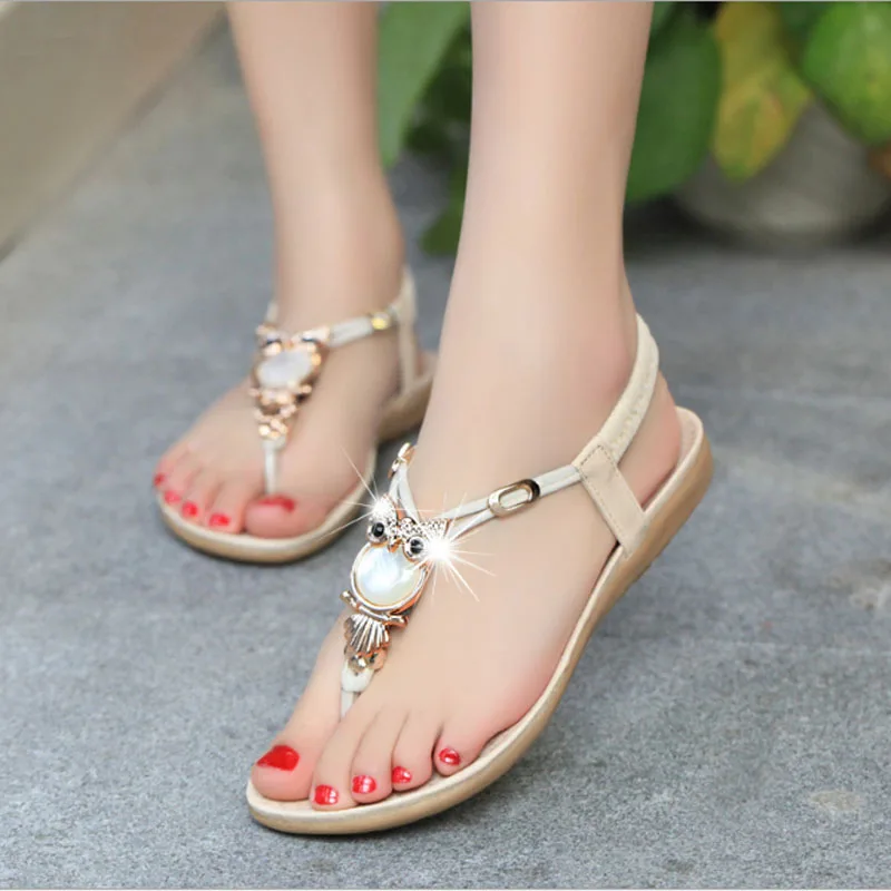 2019 summer new women's sandals bohemian owl beaded flat sandals fashion plus-size flip flops beach shoes
2019 summer new women's sandals bohemian owl beaded flat sandals fashion plus-size flip flops beach shoes