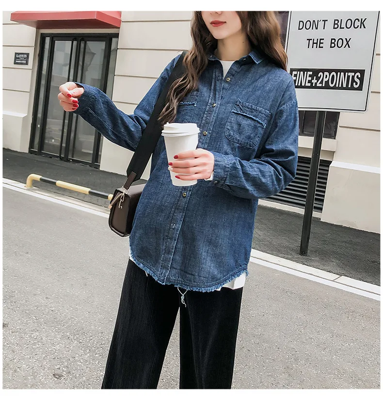 Tide pregnant women shirt large size casual denim shirt top long sleeve loose large size loaded pregnant women clothes
Tide pregnant women shirt large size casual denim shirt top long sleeve loose large size loaded pregnant women clothes