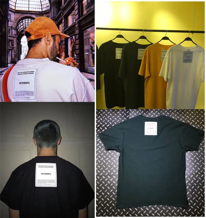 New Vetements Women Men T-Shirts 1:1 High-quality Green yellow black white Tees embroidery Logo Vetements T shirt
New Vetements Women Men T-Shirts 1:1 High-quality Green yellow black white Tees embroidery Logo Vetements T shirt