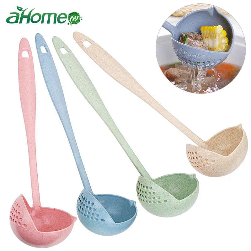 2 in 1 Wheat Straw Soup Spoon Colander Spoon Strainer with Filter Flatware Kitchen Gadget sieve cooking Accessories kitchen tool
2 in 1 Wheat Straw Soup Spoon Colander Spoon Strainer with Filter Flatware Kitchen Gadget sieve cooking Accessories kitchen tool