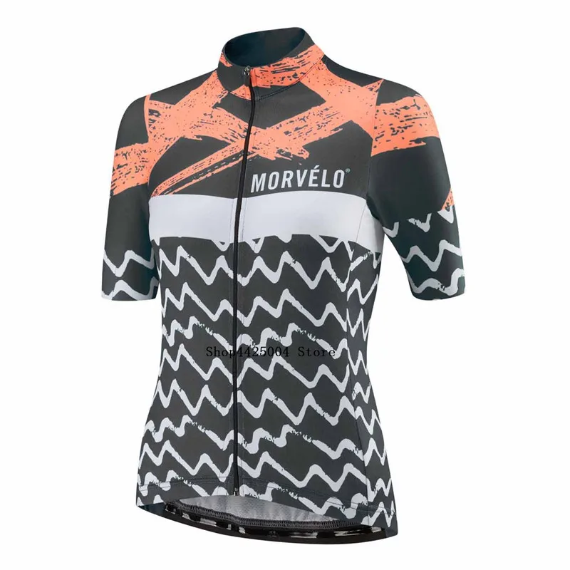 Фото Женская велосипедная рубашка Morvelo с коротким рукавом и круглым горным