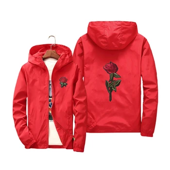 2019 Autumn Winter Men's Jackets Hot Rose Embroidery Zipper Up Pockets Hooded Lightweight Rose Jacket Coats Outwear Tops Unisex
2019 Autumn Winter Men's Jackets Hot Rose Embroidery Zipper Up Pockets Hooded Lightweight Rose Jacket Coats Outwear Tops Unisex