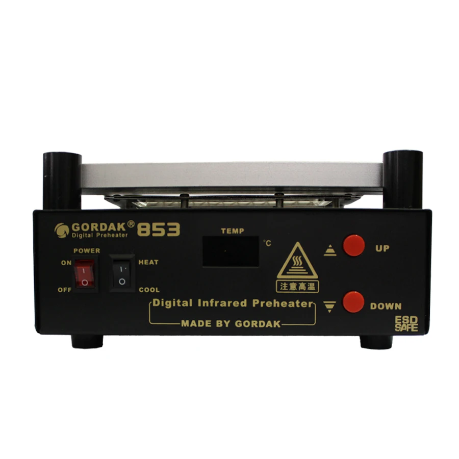 Free Ship Gordak 853 Digita Hot Air Heat Gun BGA Rework Solder Station+Electric Soldering iron+IR Infrared Preheating Station
Free Ship Gordak 853 Digita Hot Air Heat Gun BGA Rework Solder Station+Electric Soldering iron+IR Infrared Preheating Station