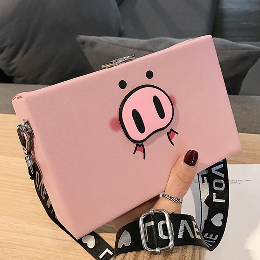 Designer Animal Print Pig Box Bag Women Cute Wide Shoulder Strap Shoulder Messenger Bag Casual Party Pink Clutch Bolso Femenino
Designer Animal Print Pig Box Bag Women Cute Wide Shoulder Strap Shoulder Messenger Bag Casual Party Pink Clutch Bolso Femenino