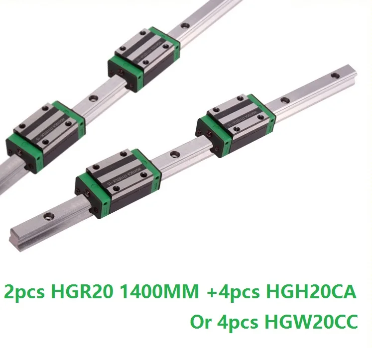2pcs linear guide rail HGR20 1400mm with 4pcs HGH20CA Or HGW20CC linear Carriage block for cnc router
2pcs linear guide rail HGR20 1400mm with 4pcs HGH20CA Or HGW20CC linear Carriage block for cnc router